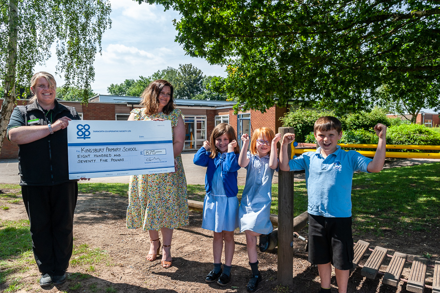 School play area facelift funded by Kingsbury Co-op shoppers
