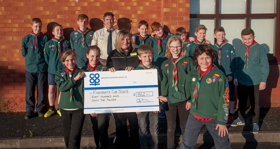 Shoppers help historic Kingsbury scout group to carry on camping