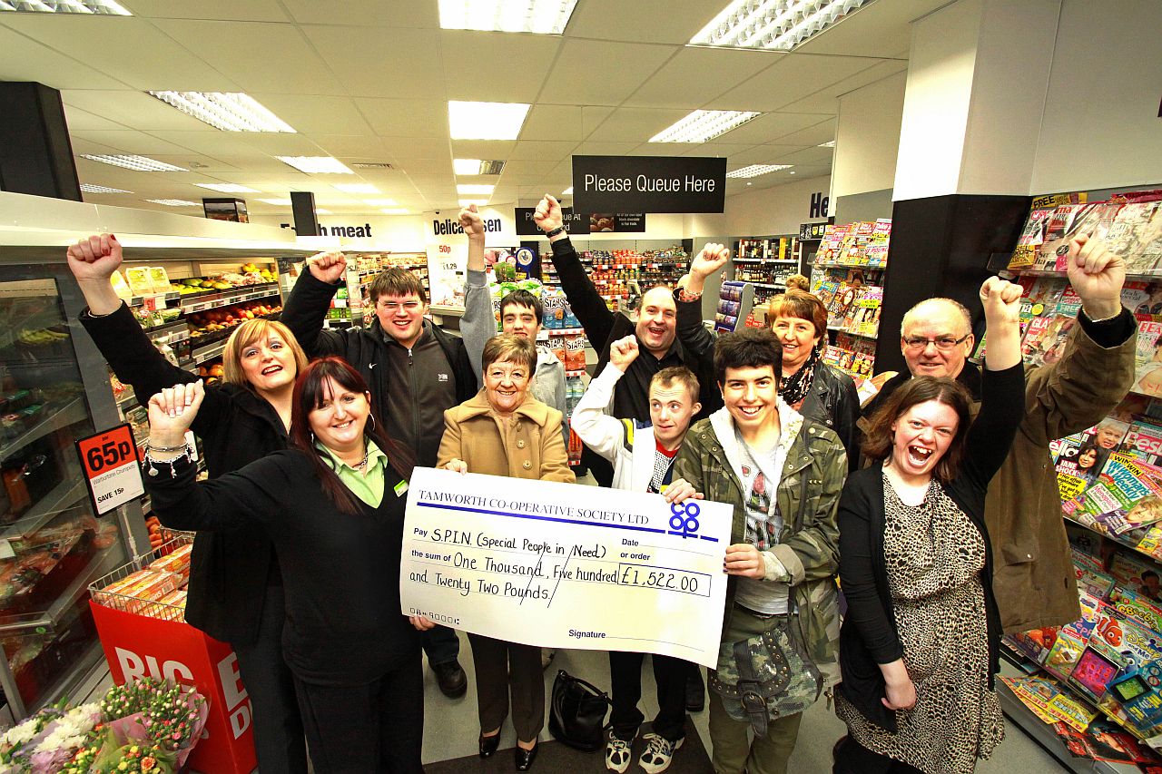 SPIN over the moon with Tamworth Co-op cheque