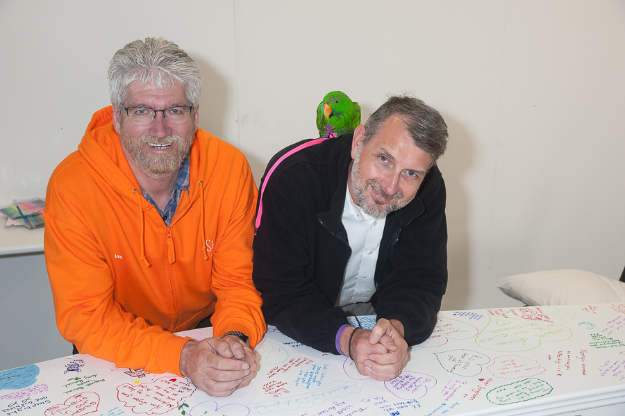 Jack the parrot flies in to make a deadly serious point at Tamworth Co-op’s Dying Matters event