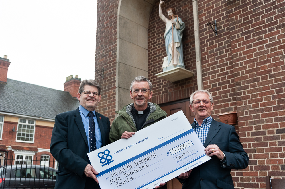 Priest’s timely plea for homeless shelter instantly bags £5,000 donation from Tamworth Co-op